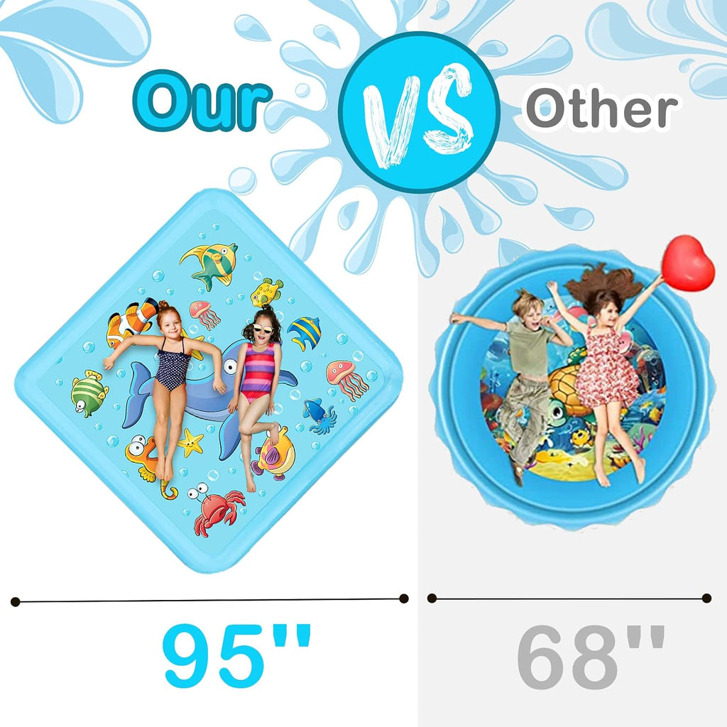 Splash Pad for Toddlers, Outdoor Sprinkler for Kids | 67" Summer Water Toys Baby Pool Fun Gifts for 3 4 5 6 7 8 9