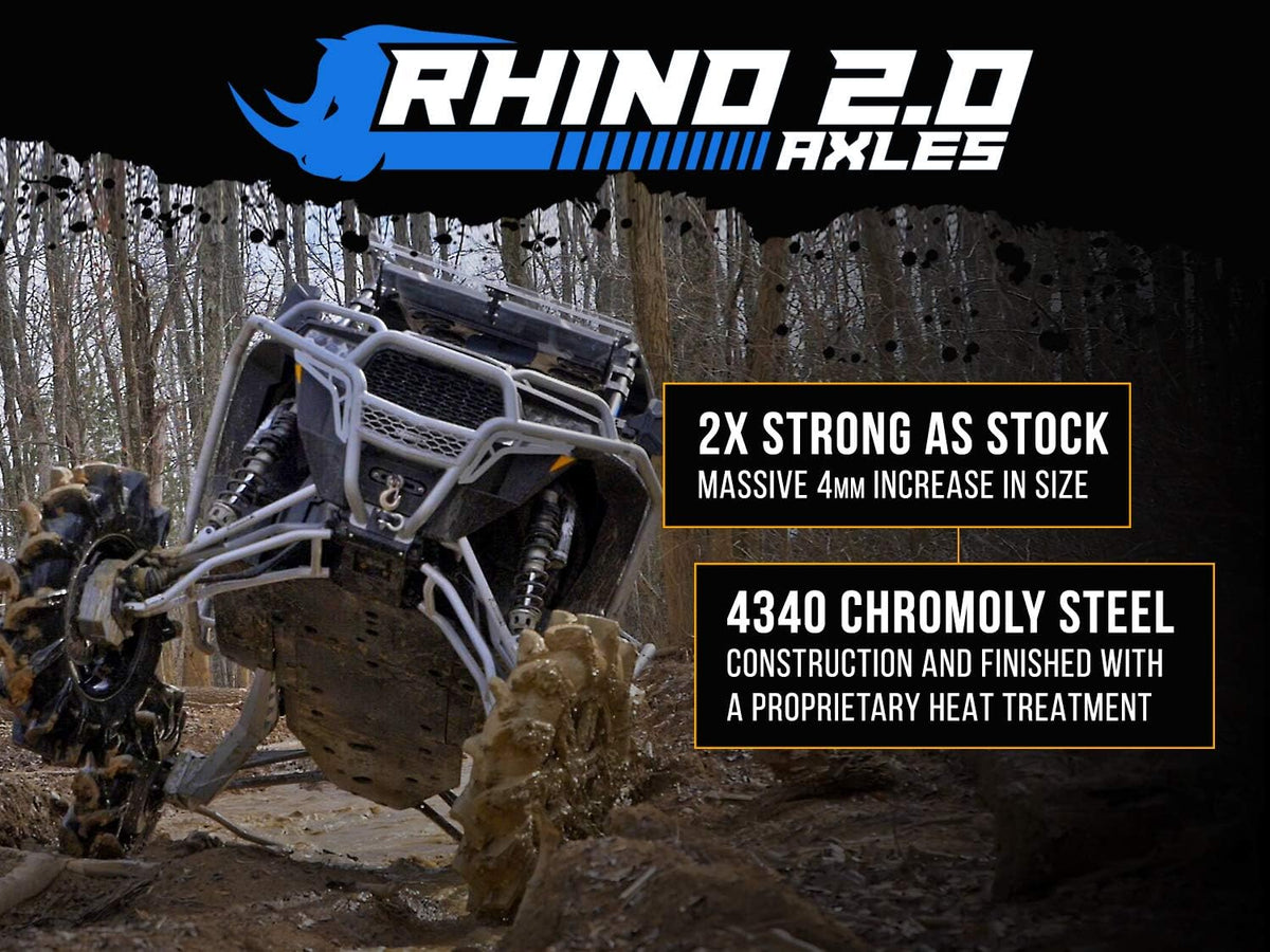 SuperATV Rhino 2.0 Front Axle for Can Am Maverick X3 Models