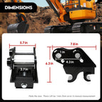 Knmuoep Heavy Duty Mini Excavator Quick Hitch Coupler for 1-3 Ton