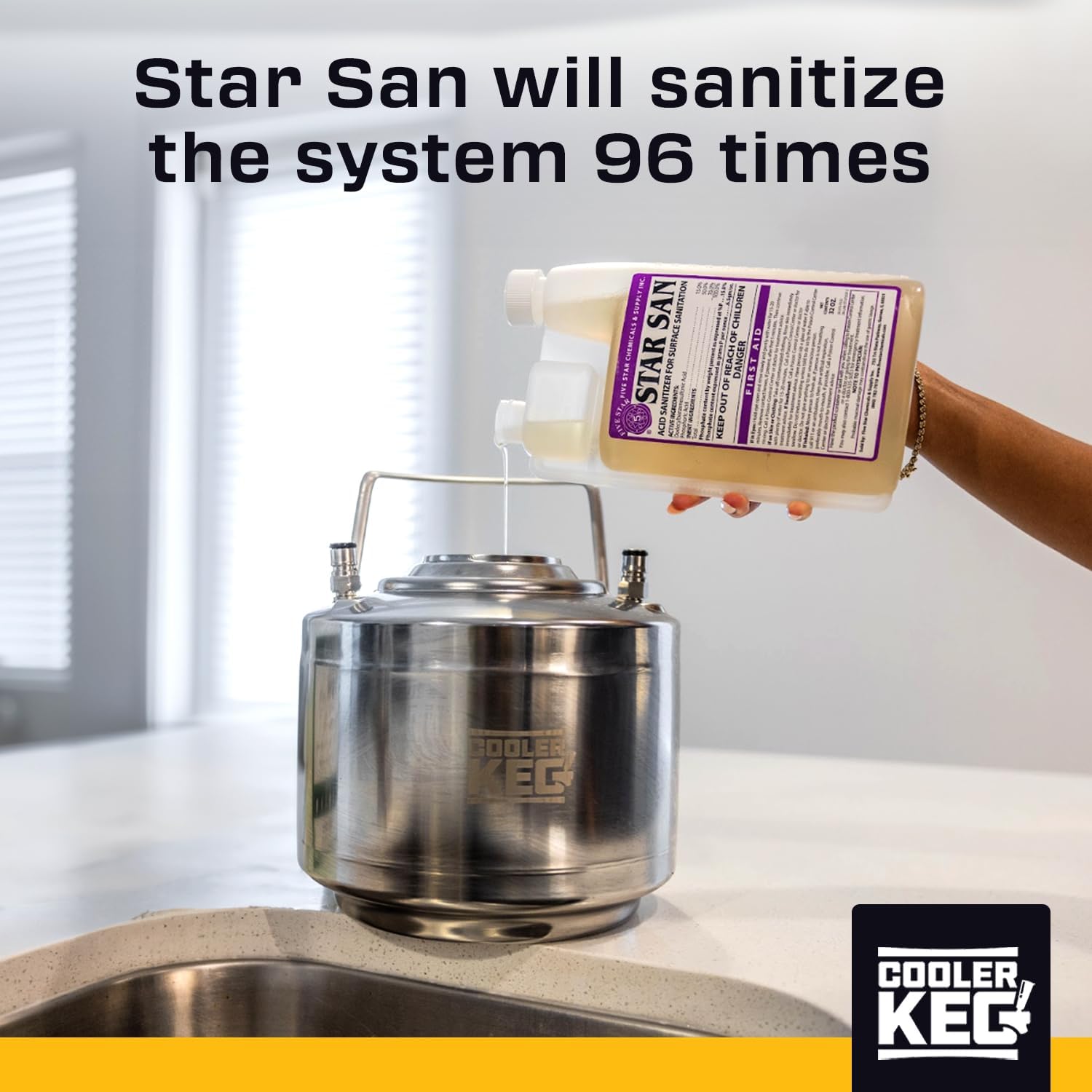Star San Cleaner 32oz - No Rinse Food Grade Brewing Sanitizer Rinseless Cleaning Agent for Home Brew, Kegs, Stainless