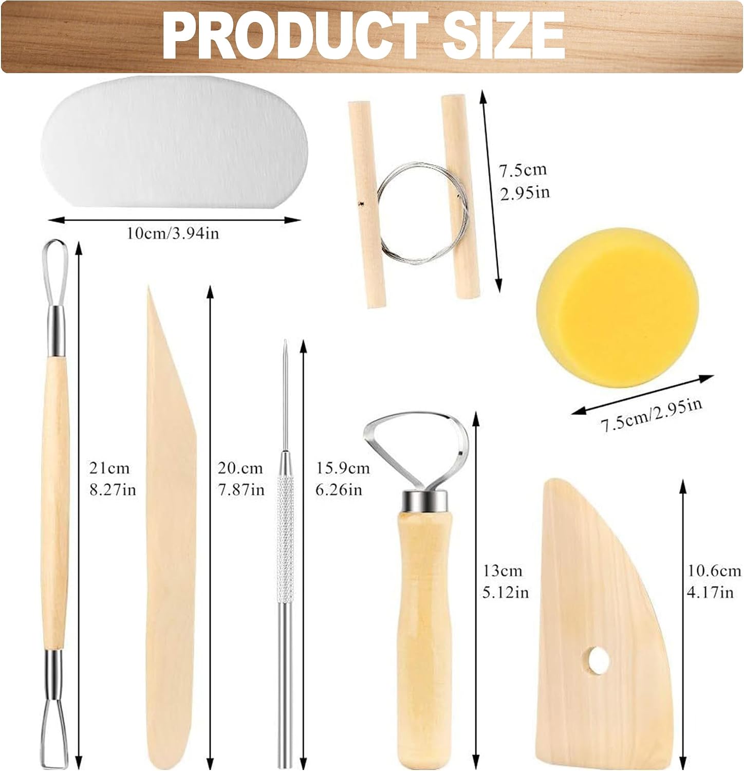 8Pcs Clay Sculpting Tools Set Perfect for Polymer Air Dry Modeling Clay Beginners & Professionals Ideal for DIY