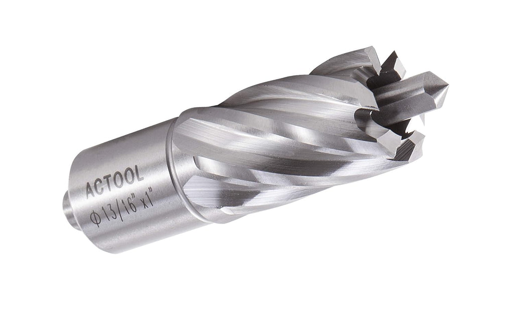 13/16" Diameter × 1" Depth of Cut HSS ANNULAR Cutter with 3/4'' Weldon Shank
