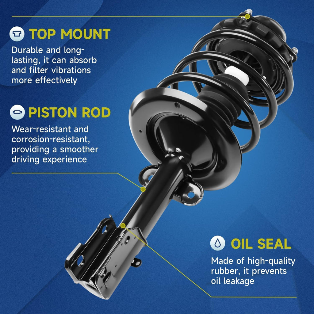 Vextone Front Struts Shocks Fit for 1995-2000 Dodge Caravan, Grand Caravan