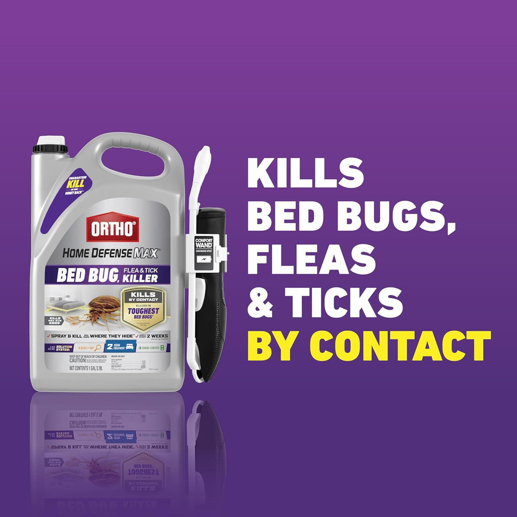 Home Defense Max Bed Bug, Flea & Tick Killer, 1 gal. | Also Kills Bed Bug Eggs, Ready-to-Use, Indoor Pest Control Spray