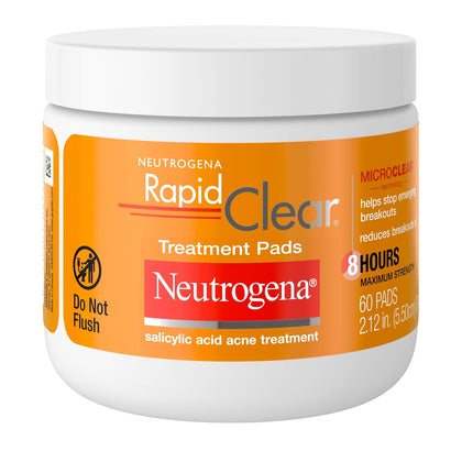 Rapid Clear Acne Treatment Pads, Salicylic Acid, 60 Count