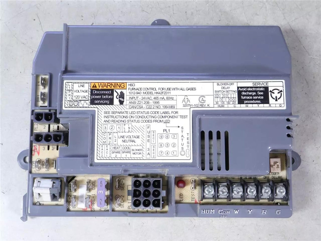 Replacement for Carrier Bryant HK42FZ011 Furnace Control Circuit Board 1012-940 OEM