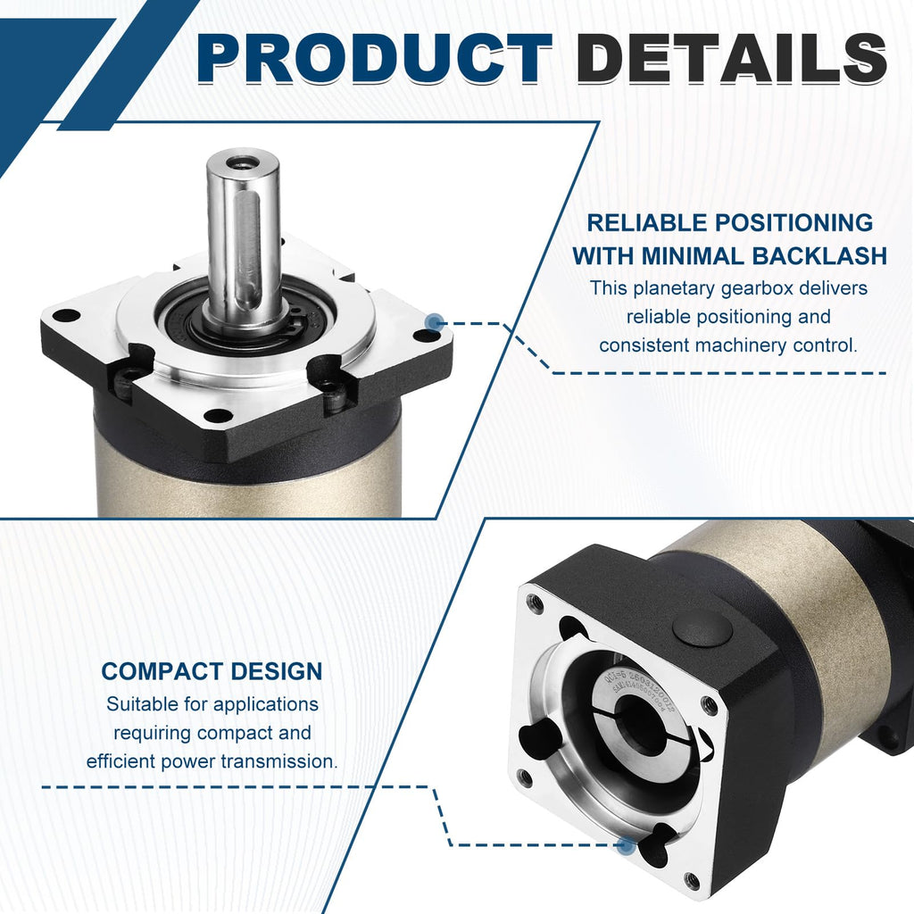 DTGN Planetary Gearbox Speed Reducer Ratio 5:1 Backlash 12 Arc‑min