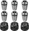 ER11 Collet Set, 9 Pcs Spring Collet Nut with Er11 1/4'' Collets and Clamping Nut Precision Spring for Engraving Machine Milling Lathe Tool