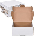 9x6x4 Inches Shipping Boxes Set of 15,White Corrugated Cardboard Box Literature Mailer for Small Business, Literature