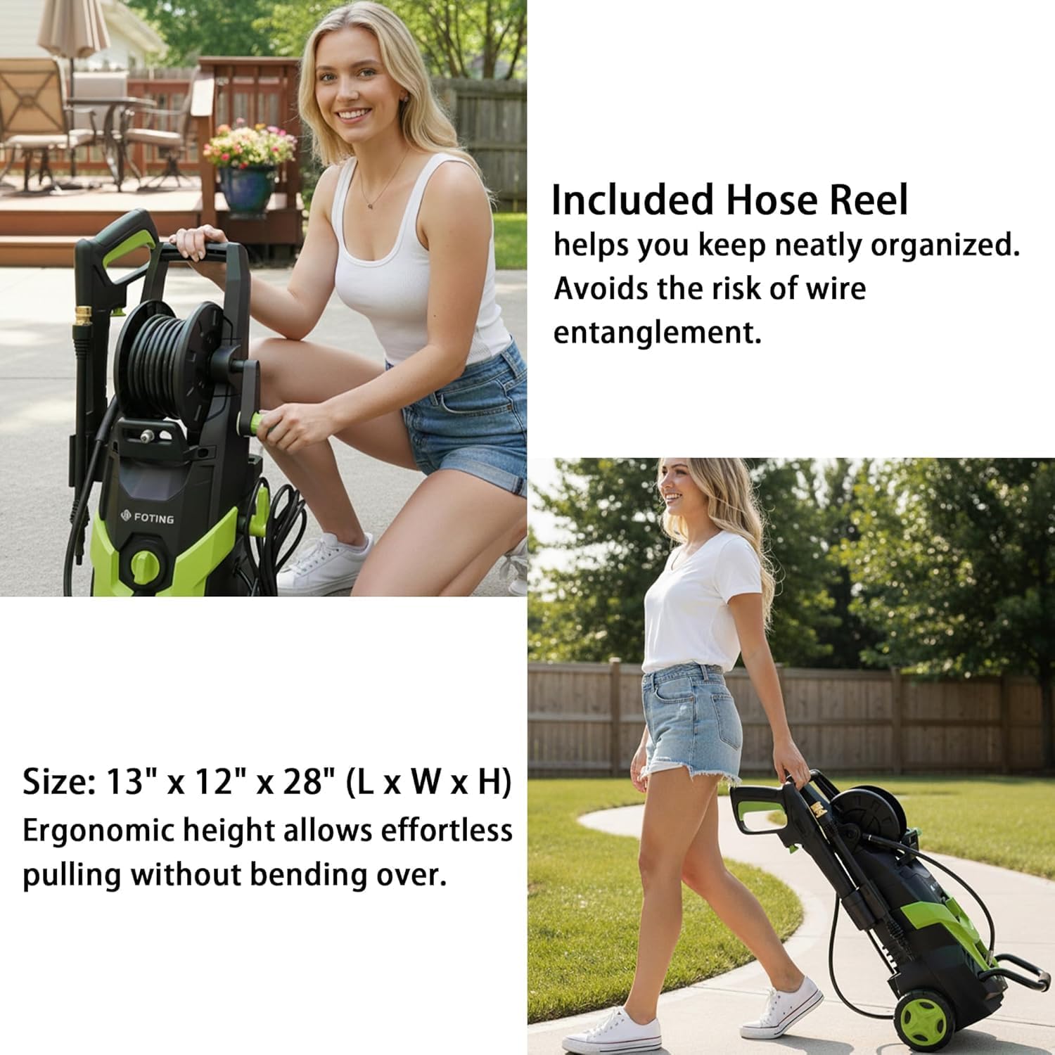 2026New Power Pressure Washer 4800PSI with 4 Quick Connect Nozzles,Inlet Hose & Filter, Foam Cannon for