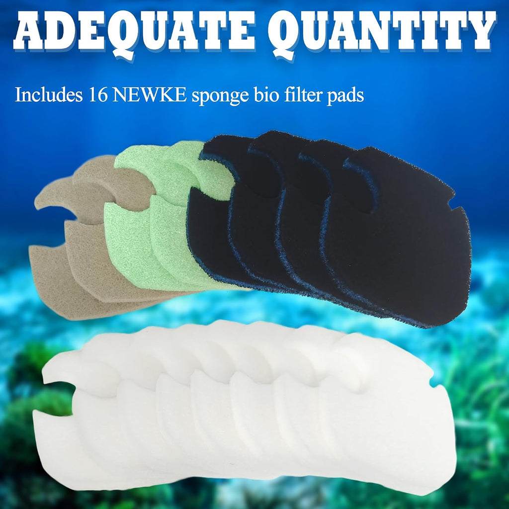 16Pcs Canister Filter Pad for AMOSIJOY 172/225/265GPH Aquarium Filter