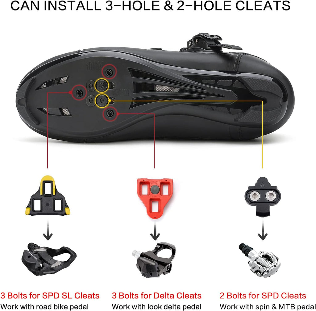 Unisex Cycling Shoes Compatible with Peloton Bike Shoes | Clip in Peleton Road Bike Riding Racing Biking Shoes
