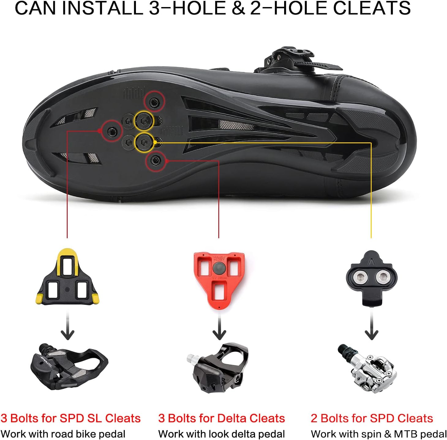 Unisex Cycling Shoes Compatible with Peloton Bike Shoes | Clip in Peleton Road Bike Riding Racing Biking Shoes