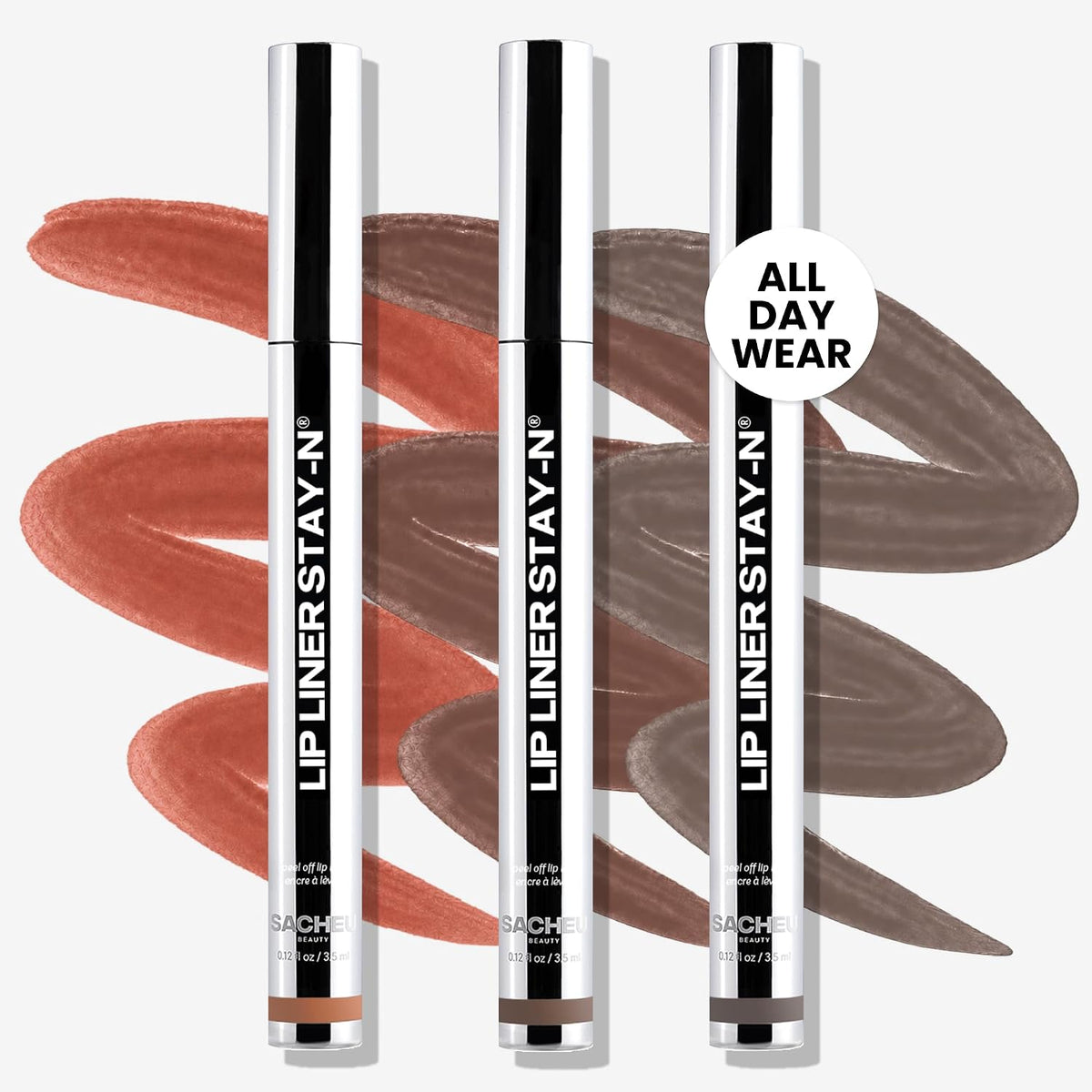 Lip Liner STAY-N Peel Off Lip Stain Set, Deep Bundle Trio
