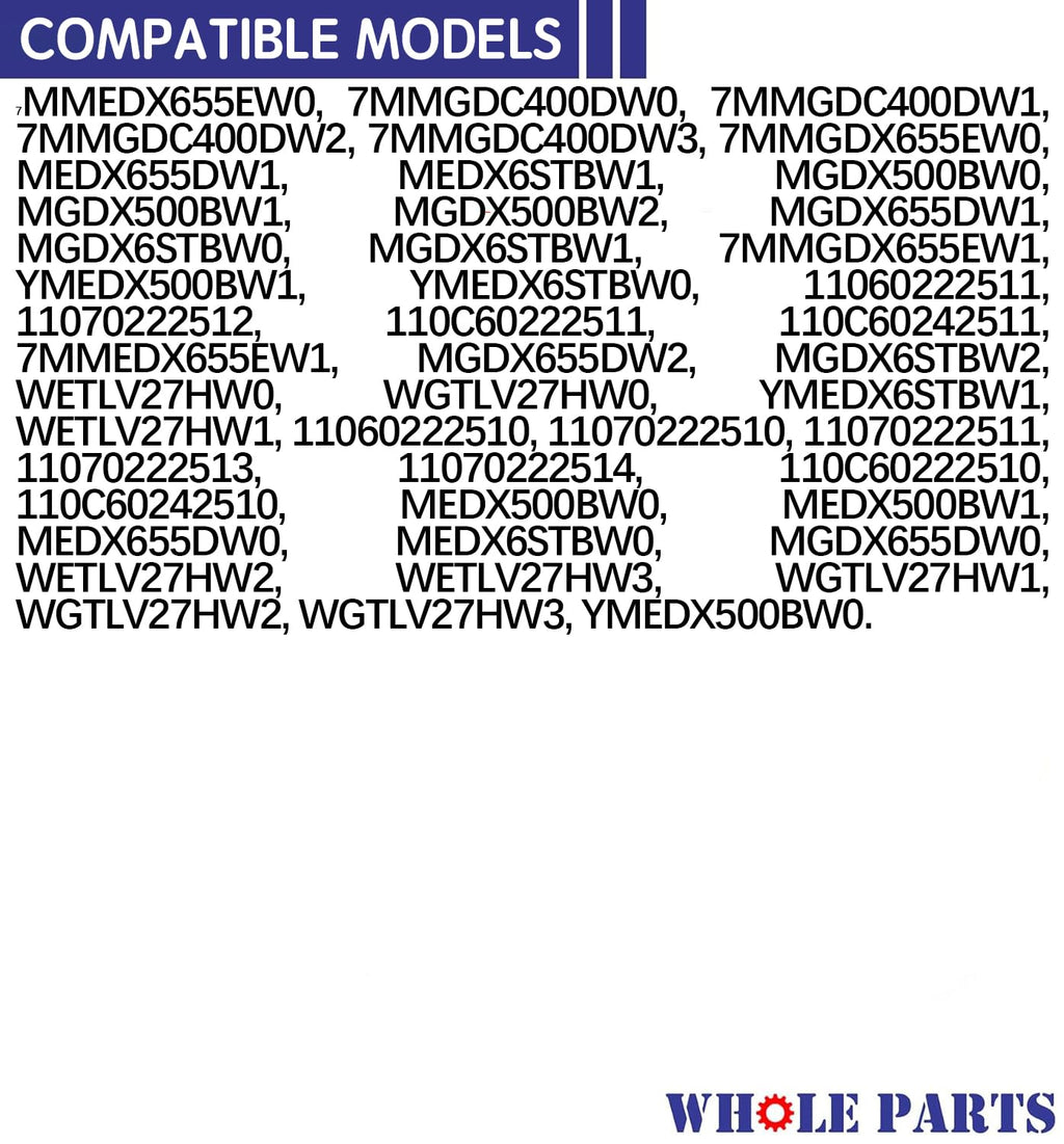 Whole Parts Upgraded Dryer Push-to-Start Switch Part# W10563095