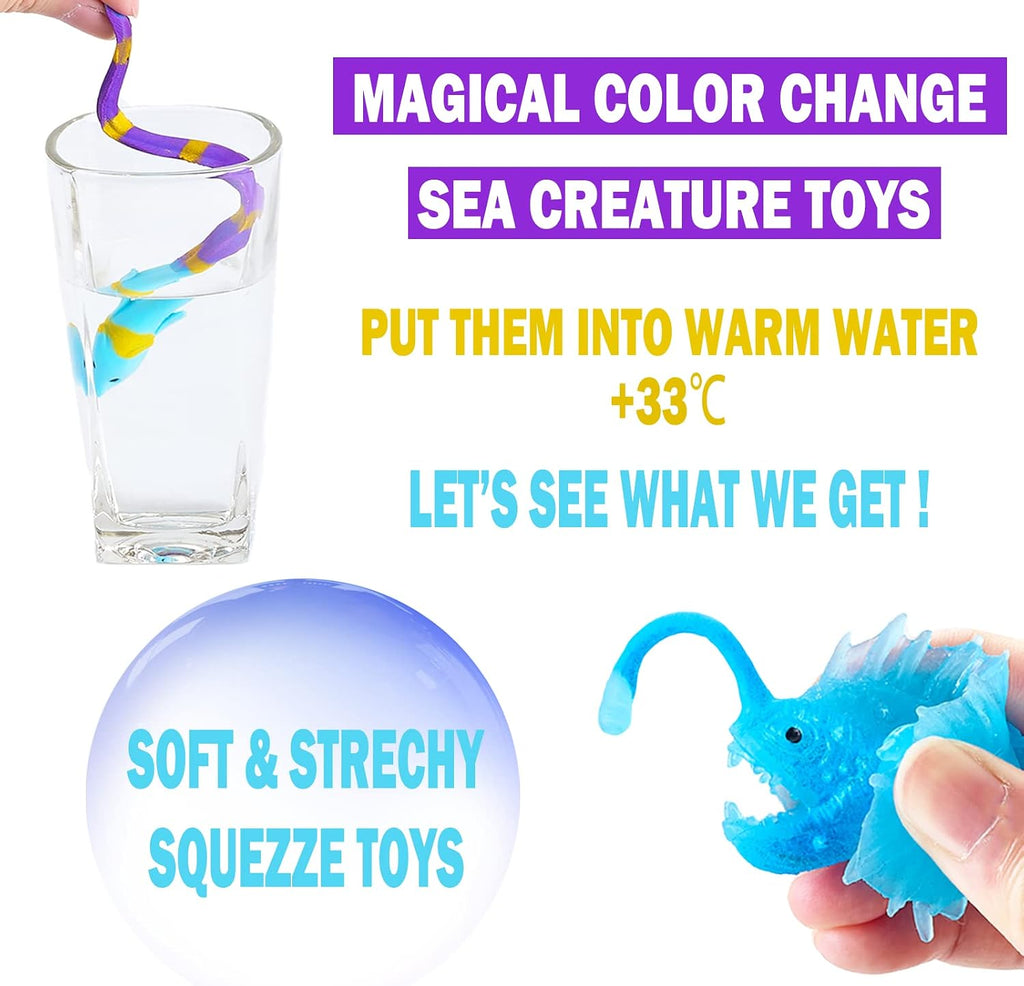 Color Changing No Hole Bath Toys with 2 Glow in The Dark Toys & Bath Book | Bath Toys for Kids Toddlers, Color