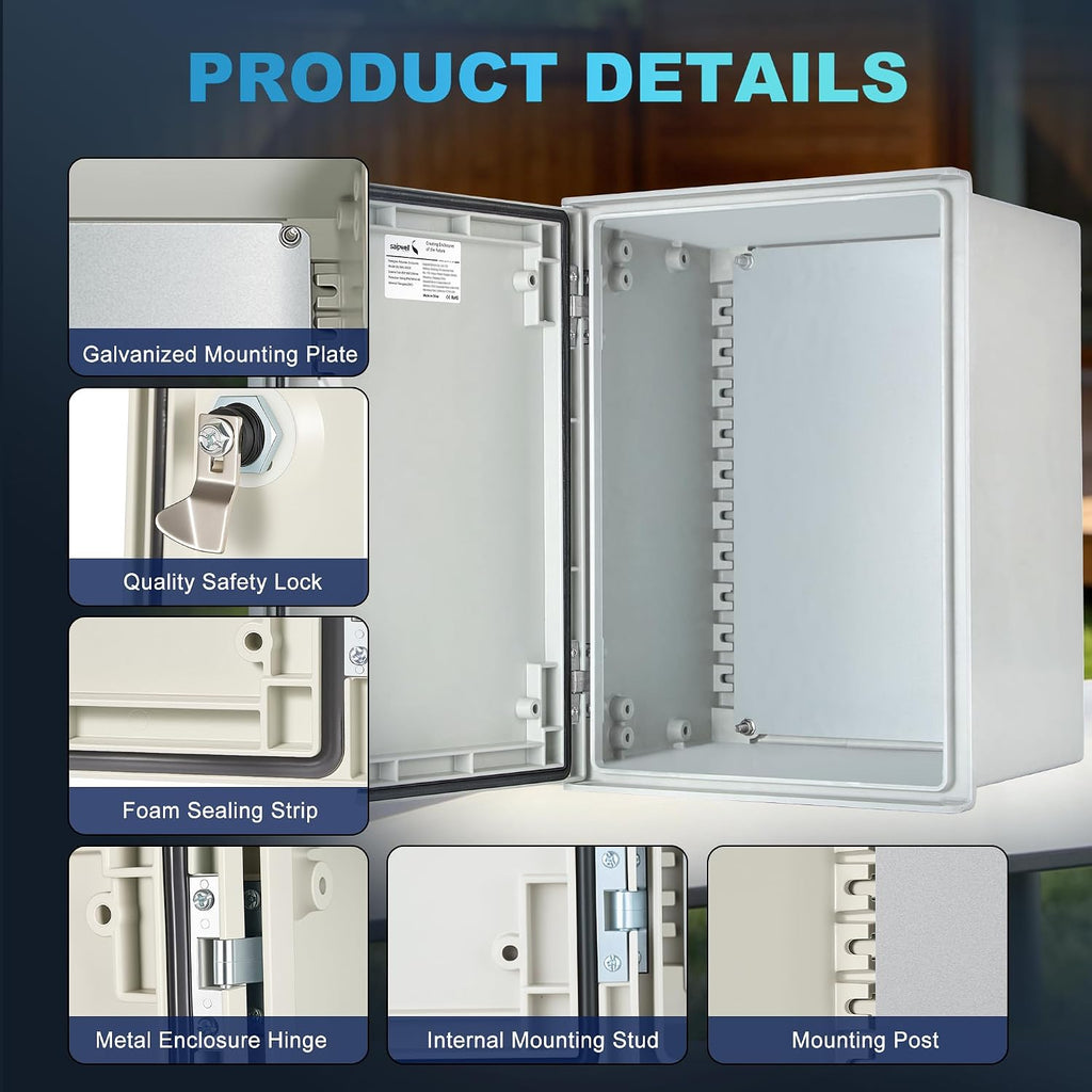 16x12x8 Inch NEMA 4X Electrical Enclosure