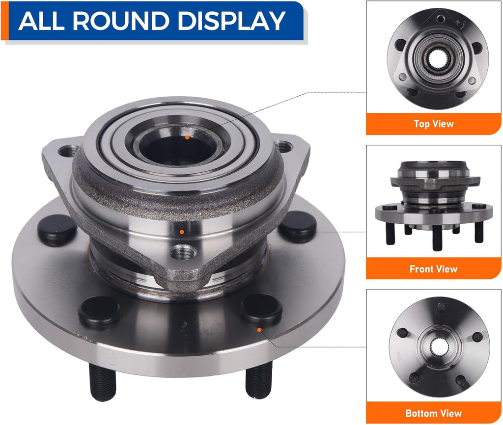 PAROD 513159 Front Wheel Bub Bearing Assembly Fit for Jeep Grand Cherokee 1999-2004 - 5 Lug