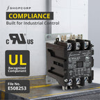 3 Pole 40 Amp AC Contactor, 24V Coil, UL Recognized, HVAC