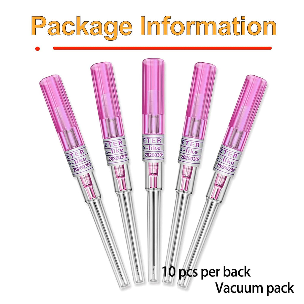 Catheter Piercing Needles 10PCS 20G Hollow Tubes for Body Jewelry