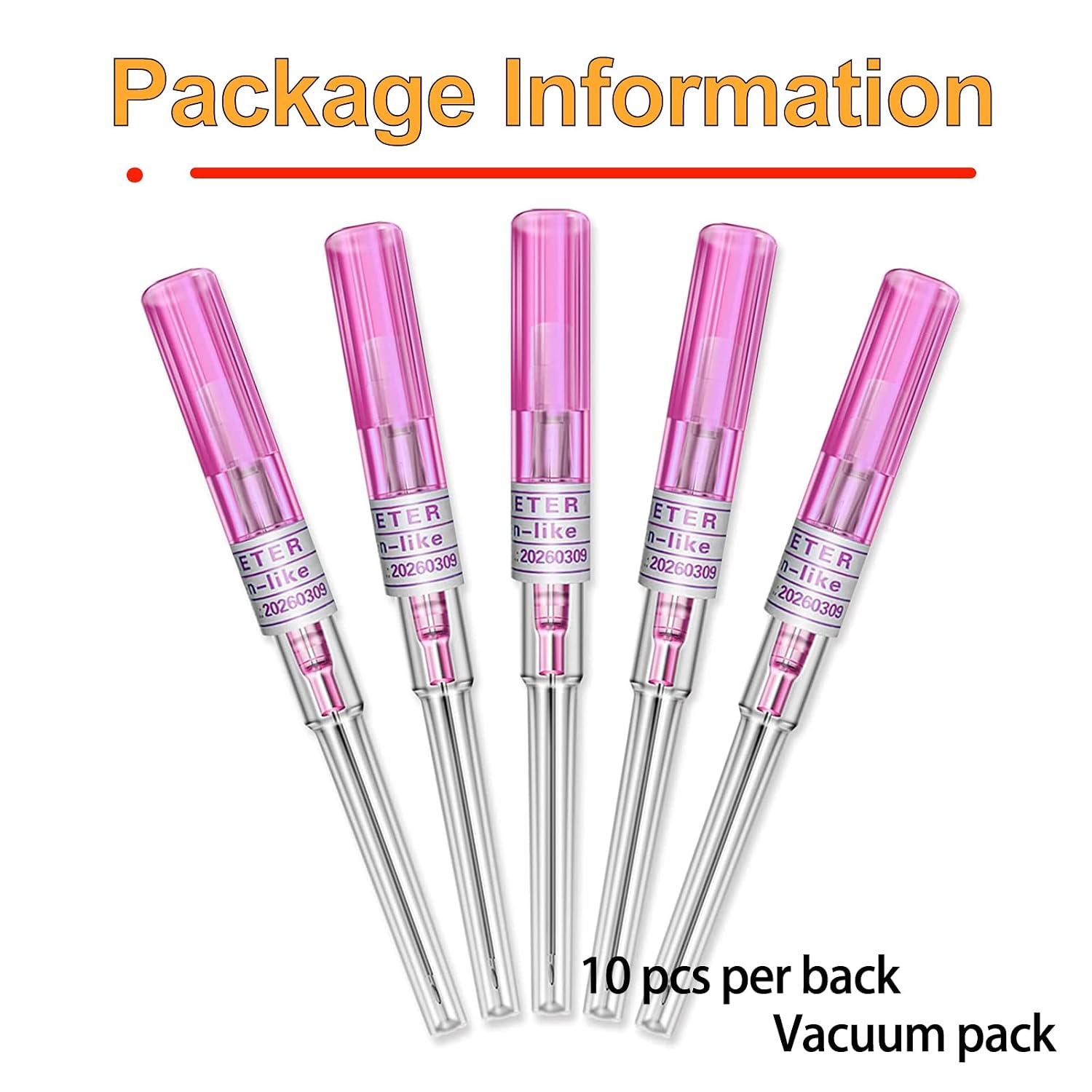 Catheter Piercing Needles 10PCS 20G Hollow Tubes for Body Jewelry