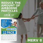 18x24x2 Furnace & AC Filter MERV 8 Dust 12-Pack