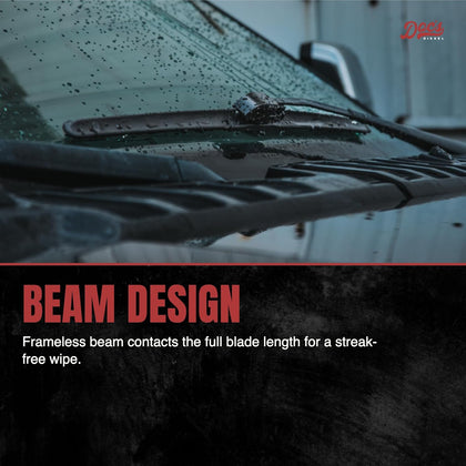 Windshield Wiper Blades for 2004-2015 Nissan TITAN | Frameless Beam, All-Season | Front Set of 2, 22 in. + 24 in.