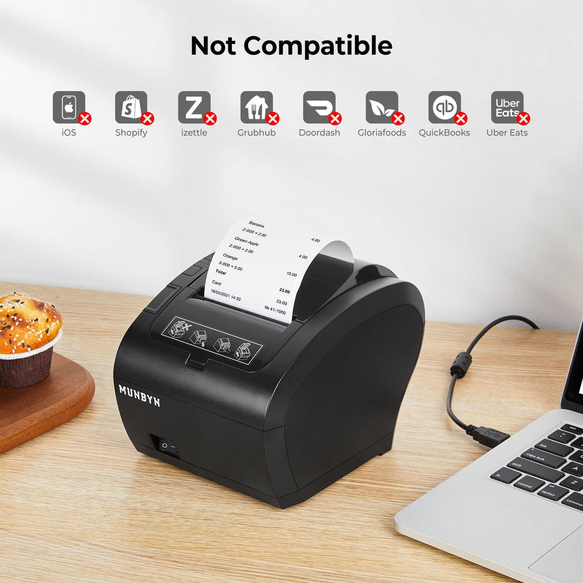 Thermal Receipt Printer ITPP047 80mm USB Ethernet POS Auto Cutter