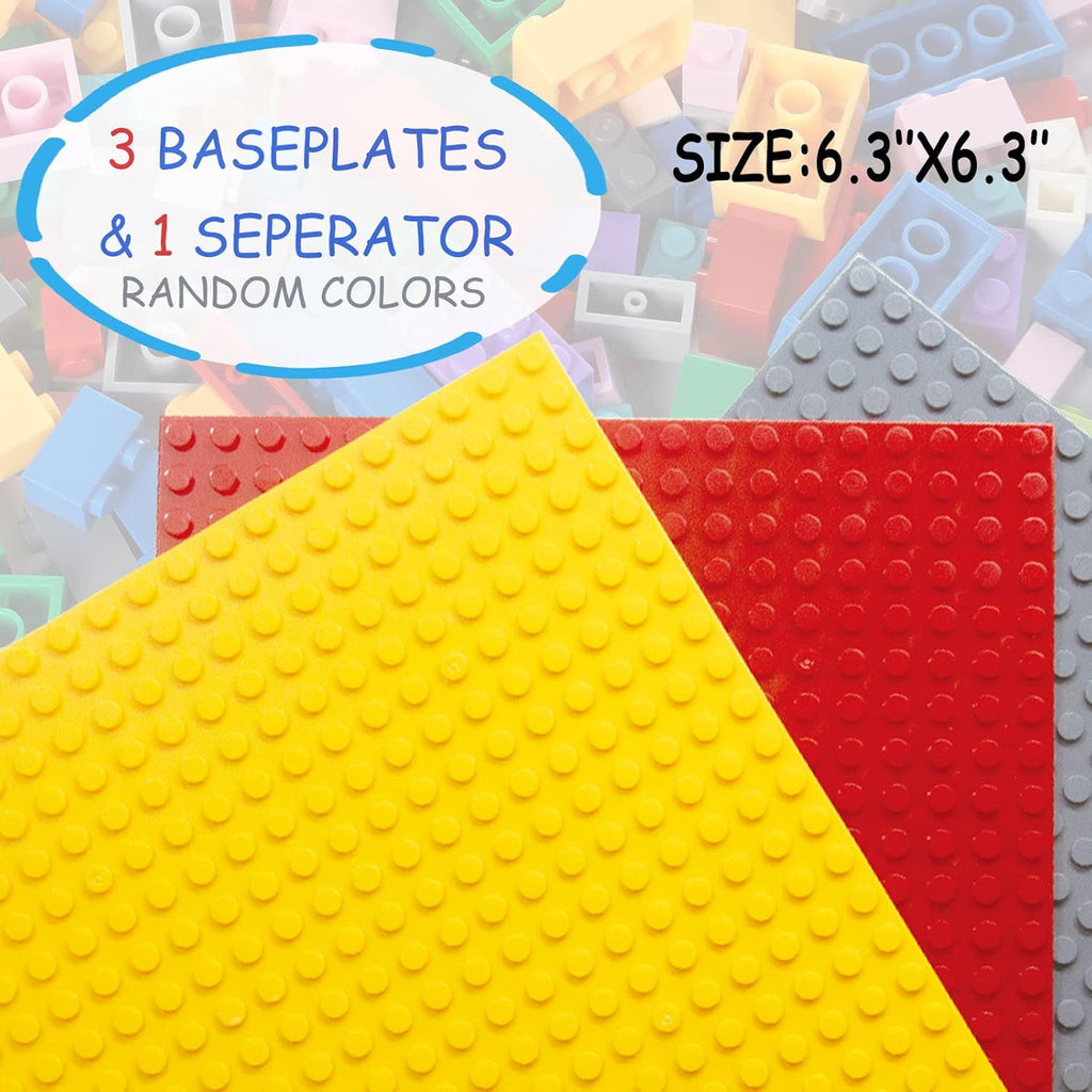 Building Blocks 1000 Pieces Classic Building Bricks Compatible with All Major Brands with 3 Baseplates Preschool