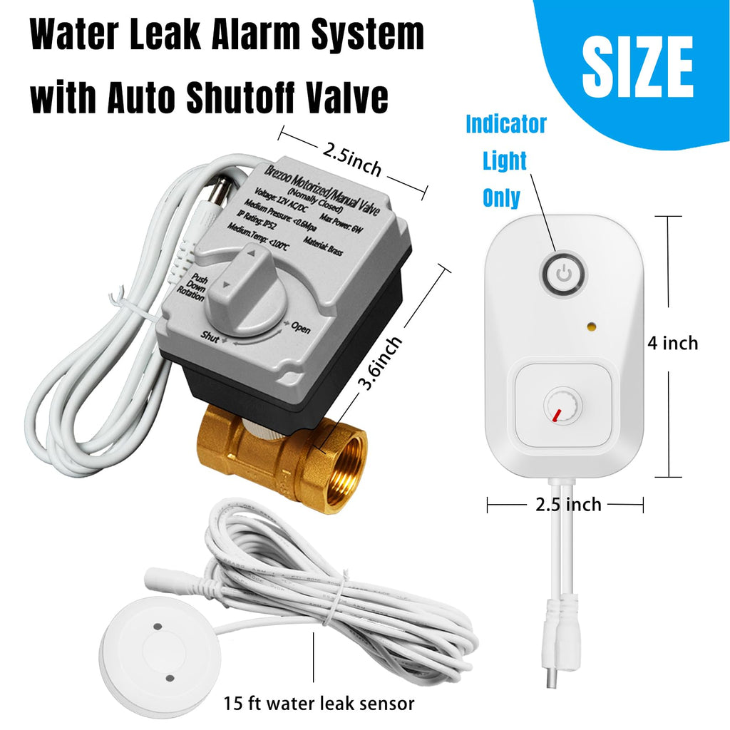 Water Leak Detector for Home, for 1-Inch Diameter Pipe