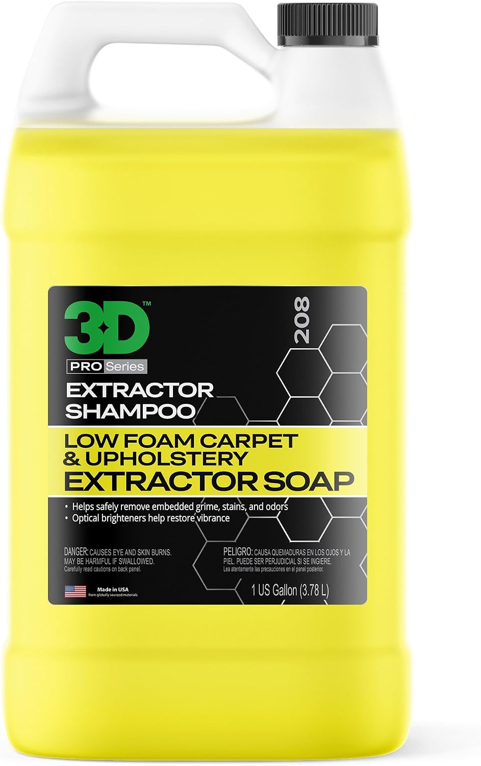 Extractor Carpet Cleaner Shampoo for Machine Use - Upholstery Cleaner, Stain Remover & Odor Eliminator - Low Foam, No