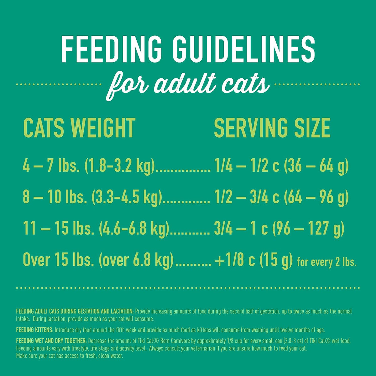 Tiki Cat Born Carnivore Dry Cat Food, Trout & Menhaden Fish, 3 lb Bag