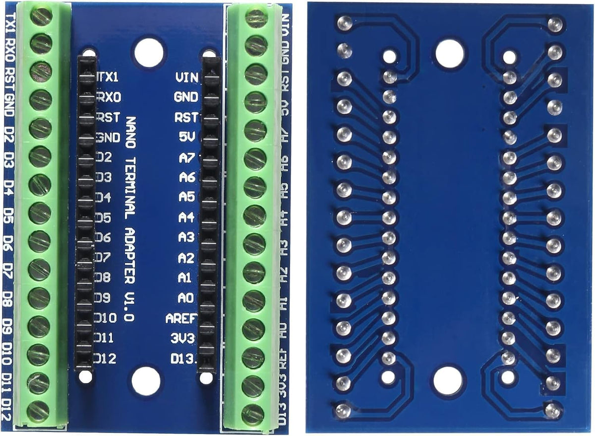 3 Set Nano V3.0 ATmega328P Module Microcontroller Board with Type-C Cable Compatible with Arduino + Nano Terminal Adapter Shield Expansion Board