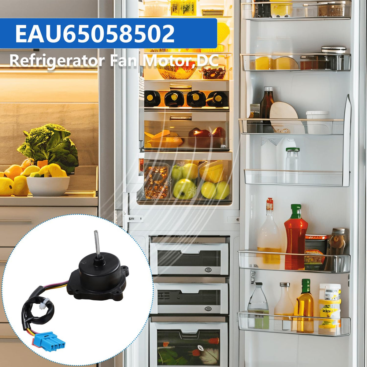 EAU65058502 EAU64843805 Refrigerator Condenser Fan Motor for LG Fridge