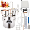 Alcohol Still 5 Gallon 3 Pots Shine Still Distillery Kit for Alcohol Stainless Copper Tube Complete with Thumper Keg