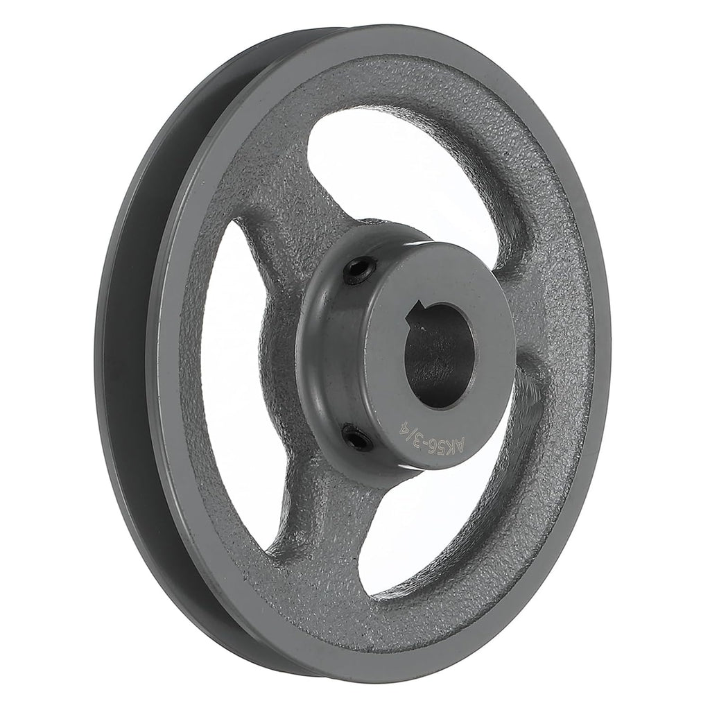 uxcell AK56-3/4 V-Belt Sheave 3/4" Bore, 5.45" OD, Single Groove Web Sheave