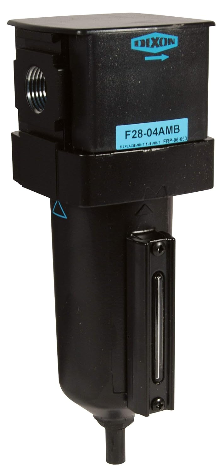 Dixon F28-06AMB Standard Airline Filter, Auto Metal Bowl with Sight Glass, 3/4"
