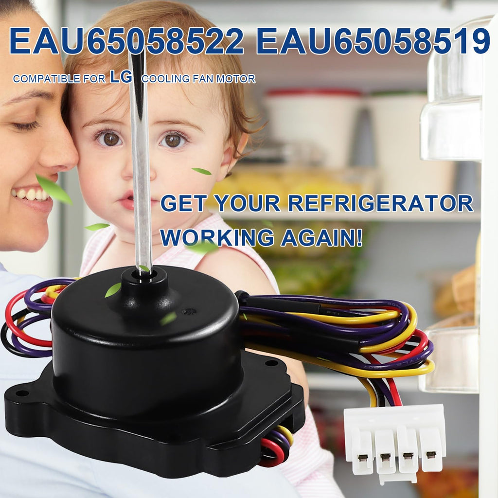 EAU65058522 RFD3410A122A Refrigerator Evaporator Fan Motor Assembly for LG