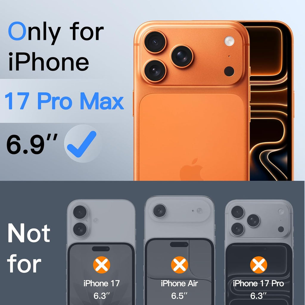 Privacy Screen Protector for iPhone 17 Pro Max 6.9-Inch, Anti-Spy Tempered Glass Film with Easy Installation Tool