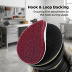 10 Pack 6 Inch 400 Grit Hook and Loop Scrubber Scouring Pads