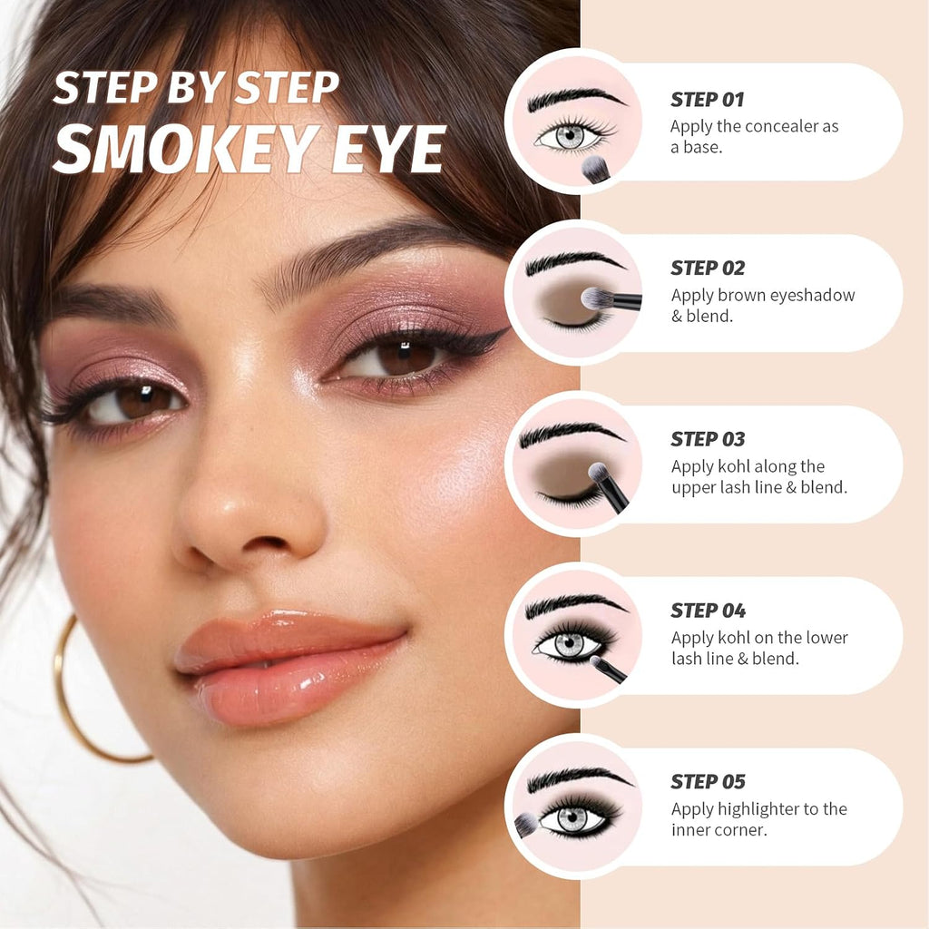 6 Piece Dual-Sided Eyeshadow Brushes - 12 Functions in 1 Set