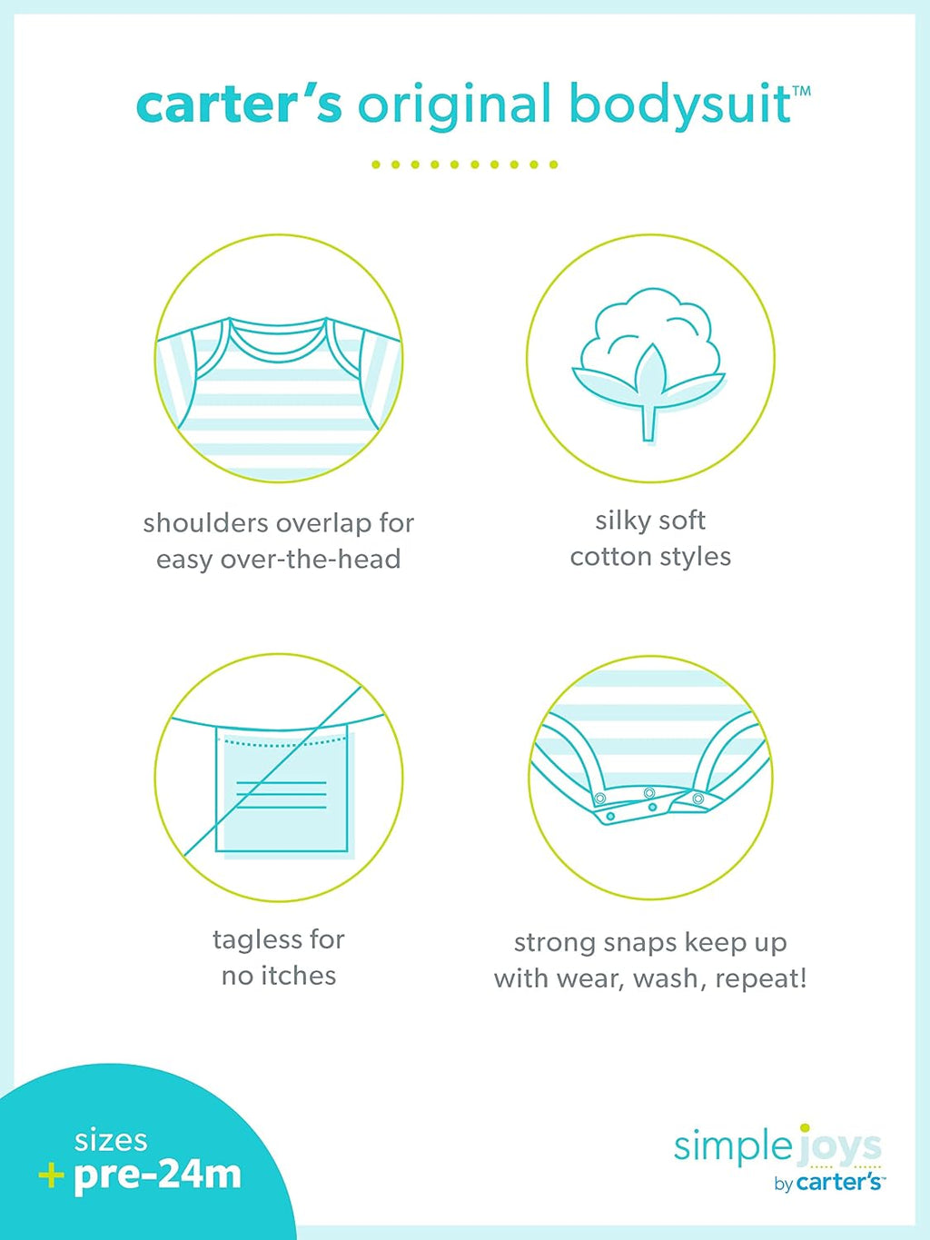 Baby Boys Long-Sleeve Bodysuit Pack of 5Bodysuit