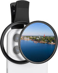 67mm Clip-on CPL Phone Camera Lens Filter Kit | Circular Polarizer Polarizing Filter Compatible with iPhone 17 16 15