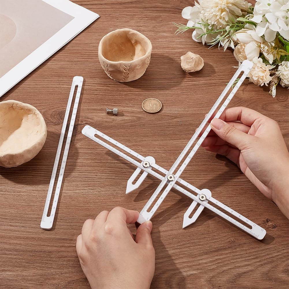 UNICRAFTALE Pottery Throwing Gauge Set White Height Ruler for Clay Craft