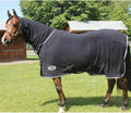 High Neck Micro Fleece Horse Cooler, Moisture-Wicking Show Sheet, Adjustable Double Buckle Front, Elastic Leg Straps