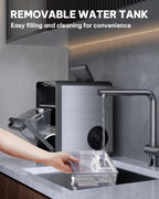 Nugget Ice Maker Countertop - 44lbs/24h Crushed/Pebble Ice Machine, Front Pull-Out Water Tank & Removable Basket