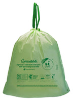 Compostable Drawstring Bags, 13 Gallon, 30 Count, Extra Thick 1 Mil