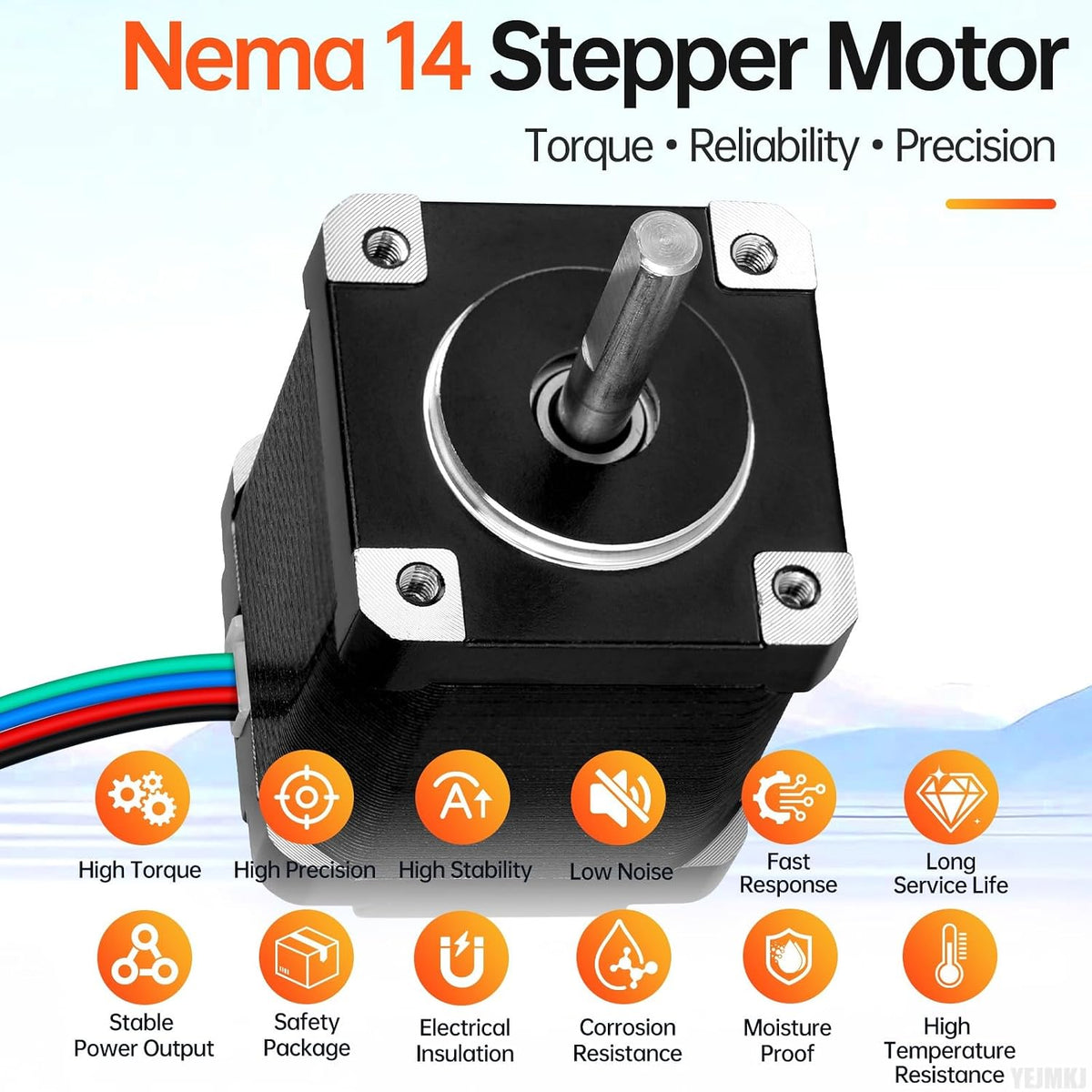 Nema 14 Stepper Motor 35x44mm 28Ncm (39.65oz·in) 1.2A 2.9Ω Bipolar