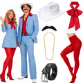 Retro Singer Costume Accessories Halloween Couple Costume for Women Men