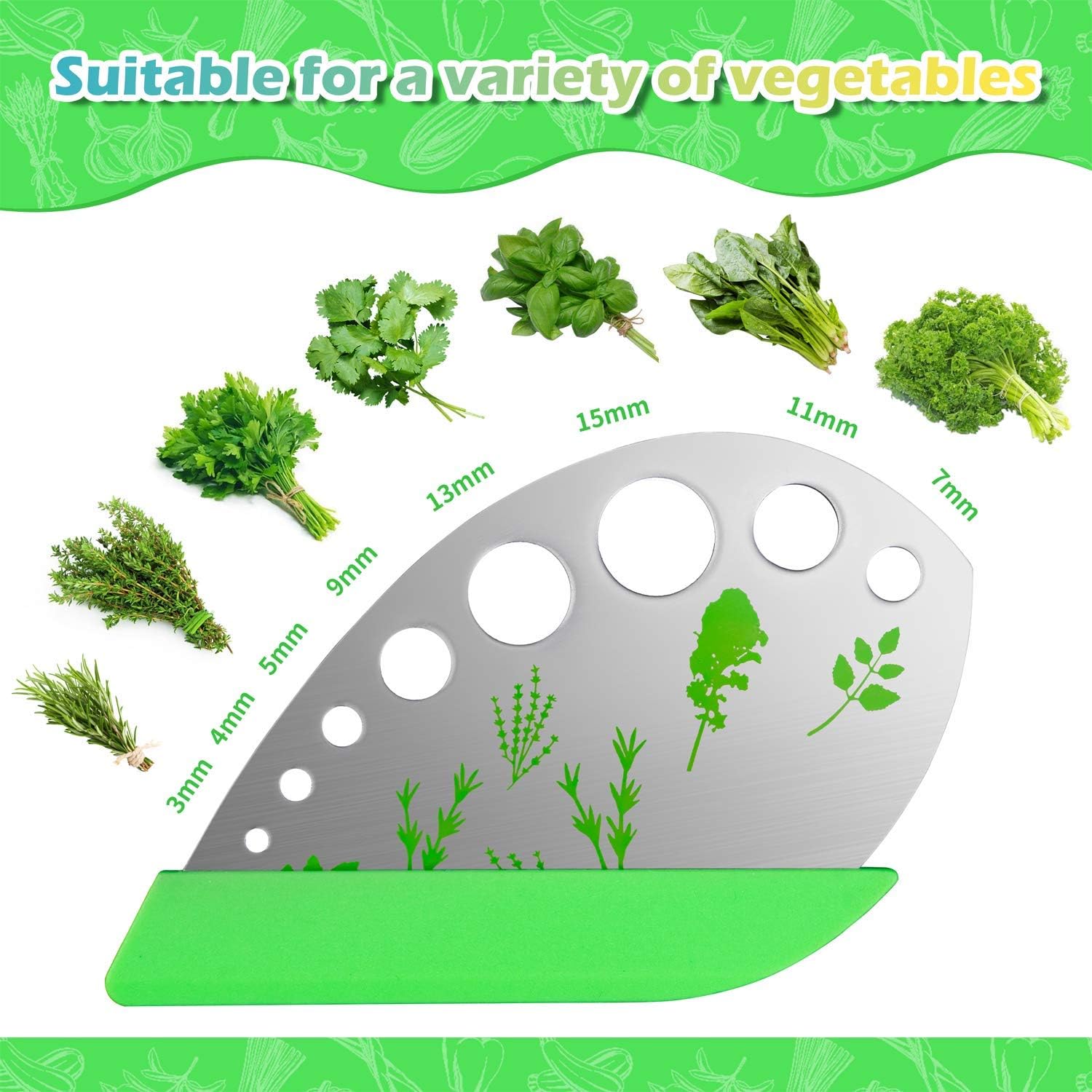 VlBlRlIT2025 Upgraded Herb Scissor,Leaf Stripper,Stainless Steel 5Blade Kitchen Scissors,Peelers for